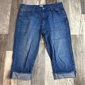 Levis 515 Capri Jeans, Womens 14, Blue, Cuffed